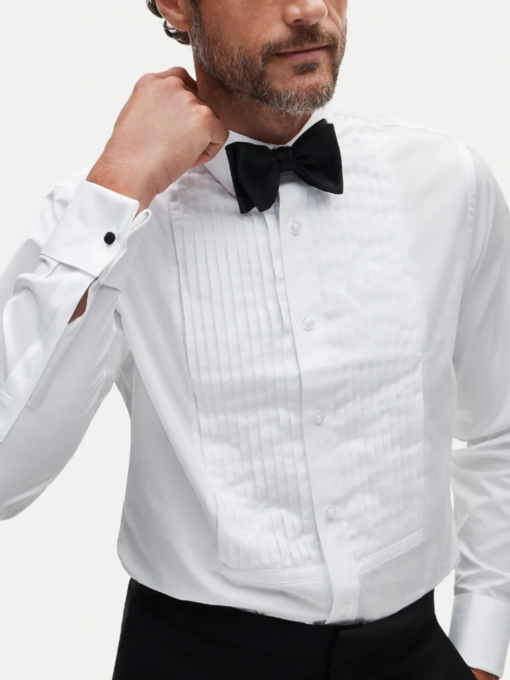 JCREW Size 16 / 35 Ludlow Pleated-Bib Tuxedo Shirt in White $168 BN777
